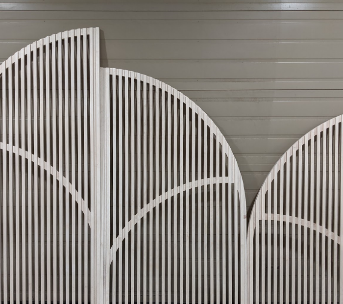 Decorative panels for a wedding backdrop.